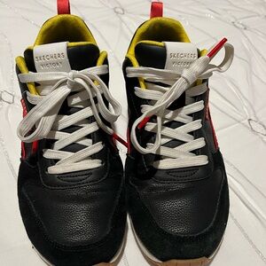 Woman Skechers Uno -Victory Pack Sneaker Shoe 177910 Black/Red Brand New